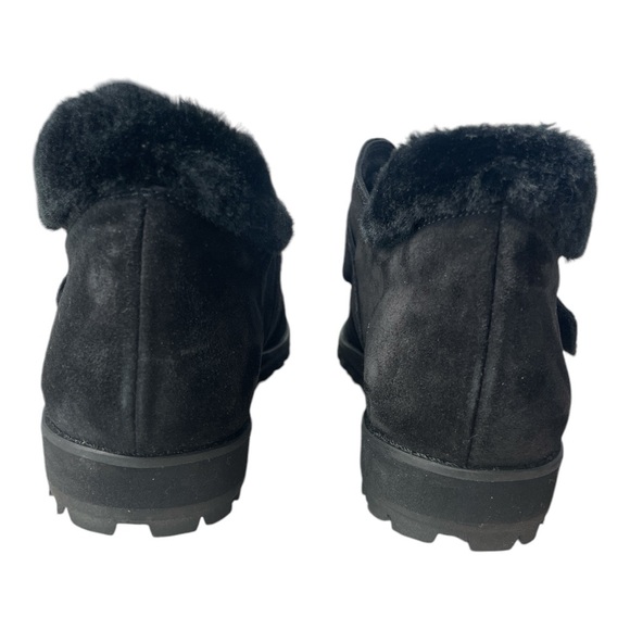 Stuart Weitzman Furgoodness Velcro Sneaker Black Suede Ankle Bootie Shoe Size 9 - Picture 2 of 7